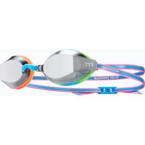 TYR Детски очила за плуване TYR Blackops 140 Ev Racing Mirrored silver/ blue/ pink