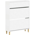 vidaXL Шкаф за обувки DELFT 78 x 24 x 103 см Инженерна дървесина Бяло (897095)
