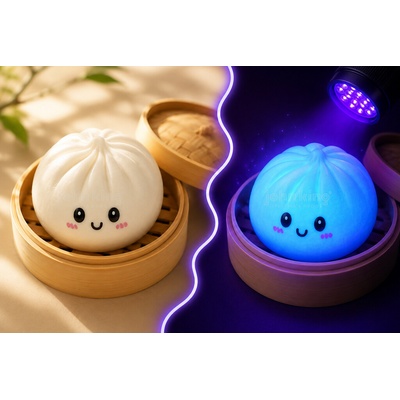 Antistresový mačkací knedlíček Squishy Bun UV Edition mini