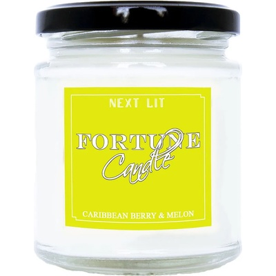 With Scent of Books Ароматна свещ с късметче Next Lit Fortune Candle - Карибски горски плодове и пъпеш, на английски (NLFC04_EN)
