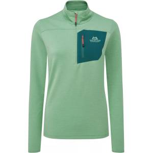 Mountain Equipment Дамски поларен пуловер Mountain Equipment Women's Lumiko Zip-T Fleece jumper - Lichen Green / Deep Teal - размер 38 (EU) (105-7226-0213)