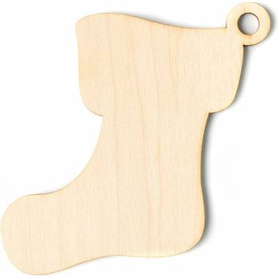 Drevená vianočná dekorácia - 5 ks v balení - - 5 ks v balení 7.5 x 9 cm