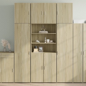 vidaXL Висок шкаф, сонома дъб, 80x42, 5x249 см, инженерно дърво (3281359)