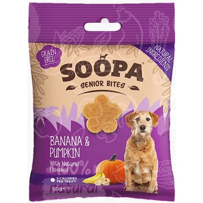 Soopa Zdravé pamlsky Senior Banán Dýně a Lněné semínko 100 g