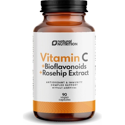 Natural Nutrition Vitamin C + Bioflavonoids + Rosehip extract kapsuly 90 kapsúl
