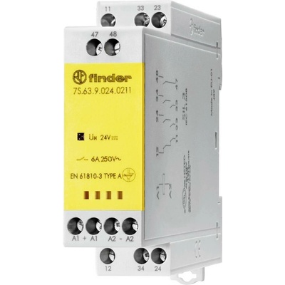 Finder 7S.63.9.024.0211 vazební relé, 250 V, 6 A, 2 spínací kontakty, 1 rozpínací kontakt, 1 ks