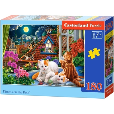 Castorland Пъзел Castorland от 180 части - Котенца на покрива (B-018499)