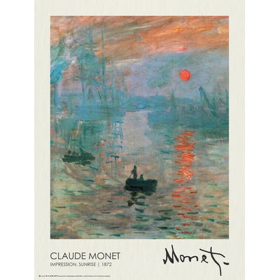 Plagát, Obraz - Impression, Sunrise (1872), Claude Monet, 45 × 60 cm