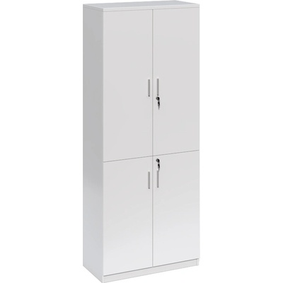 Houseland Prime Neo Vysoká kancelářská skříň 03 80 cm bílá – Zboží Dáma