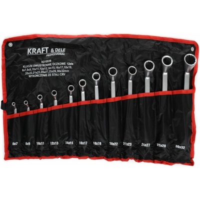 Kraft & Dele Obojstranné očkové kľúče 12 ks KD10939