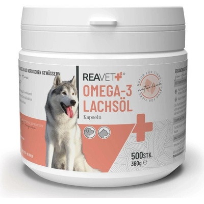 Reavet Omega-3 kapsle z lososového oleje 500 ks