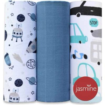 Jasmine Mušelínové pleny 60x80 Boy 3 ks