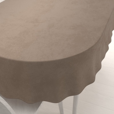 Biante Velký sametový oválný ubrus Velvet Premium SVP-005 Světle hnědý 180x260cm