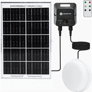 Aigostar - LED соларен таванен осветител със сензор LED/3, 7V 6000 mAh IP65 + дистанционно управление (AI2349)