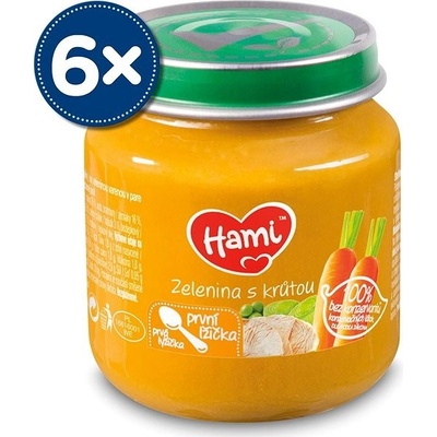 Hami První lžička Zelenina s krůtou 6 x 125 g