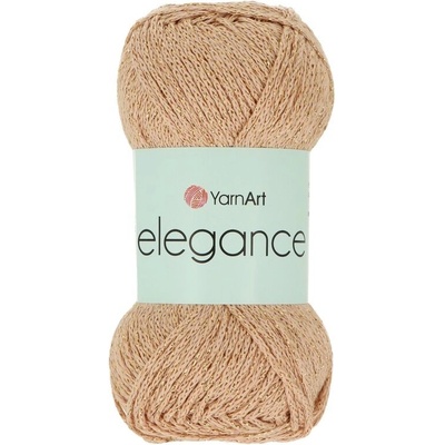 Yarnart Elegance 120 svetlohnedá so zlatým vláknom