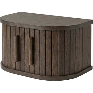 Unique Furniture Висящо/с рафтове нощно шкафче от декор от дъб в тъмно естествен цвят Meta - Unique Furniture (60933180)