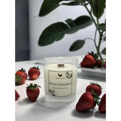 NATURES CANDLES Jahoda a rebarbora 180 g