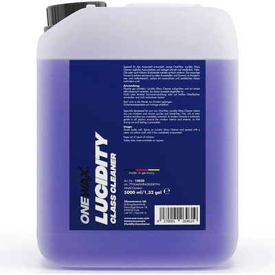 OneWax LUCIDITY Glass Cleaner 5 l