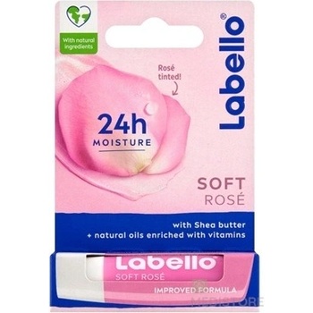 Labello Soft Rosé tyčinka na pery 12 x 4,8 g