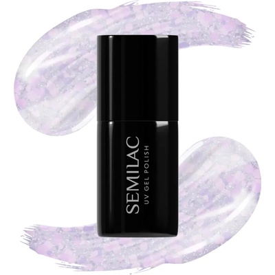 Semilac UV Hybrid Crushed_ICE gelový lak na nehty s použitím UV/LED lampy odstín 492 Icy Lavender Bliss 7 ml