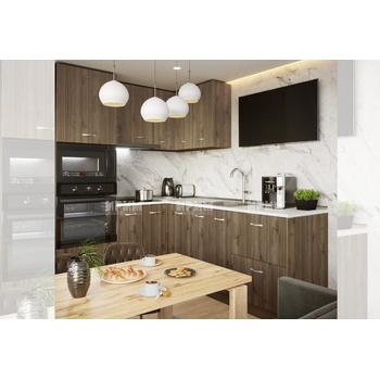 IRIM Ъглова кухня Сити 917 венге / орех адмирал с термоплот