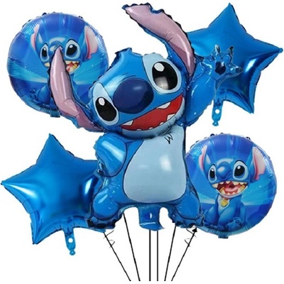 Party Dream Sada Foliových balonků Lilo a Stitch Modrá