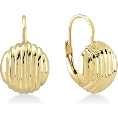 Lillian Vassago zlaté náušnice polguľôčky na klasické zapínanie LLV22-GER091