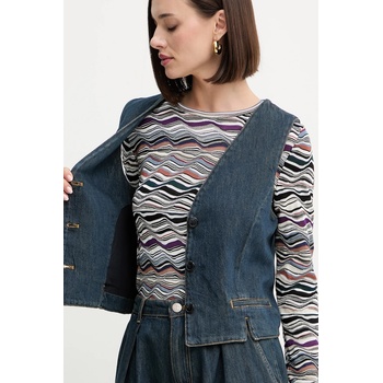 Twinset Дънков елек Twinset в тъмносиньо с едно копче 252TP2561 (252TP2561)