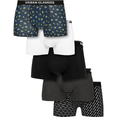 Urban Classics Комплект от пет чифта босерки ban. aop+brand. aop+cha+blk+wht UB-TB3846-02965 - Многоцветен, размер S