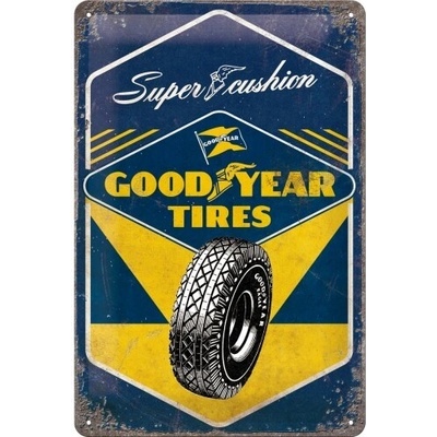 Plechová ceduľa Super Cushion - Good Year Tires, 20 x 30 cm