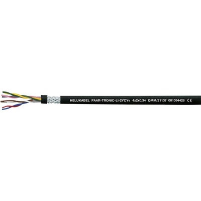 Helu 21149-500 datový Li-2YCYv 8 x 2 x 1 mm² černá 500 m