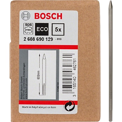 BOSCH balení dlouhých špičatých sekáčů SDS-max ECO (600 mm), 5 ks