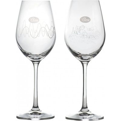 Pleva Sklenice na medovinu rodinné firmy Pleva 1x vlnky + 1x hrad 250 ml 250 ml