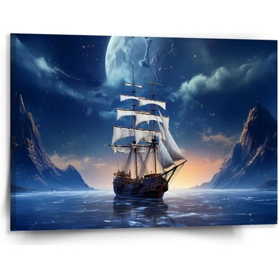 Sablio Obraz Plachetnica medzi horami - 150x110 cm