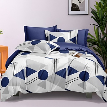 EmonaMall Двулицево спално бельо EmonaMall, 6 части - Модел S19065 (S19065-33333d)