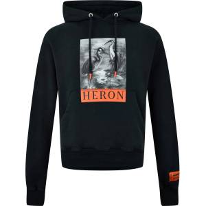 Heron Preston Суичър Heron Preston Mens Logo Pull Over Relaxed Fit Hoodie - Black/White