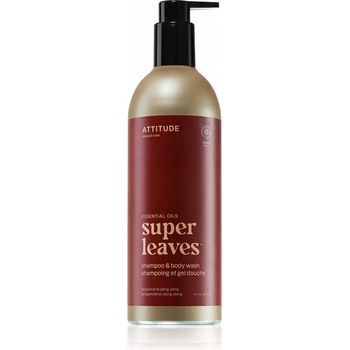 Attitude Super Leaves Bergamot & ylangylang šampón a sprchový gél 2 v 1 473 ml