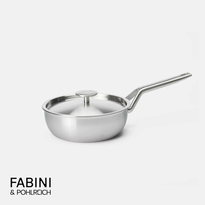 Kónická rajnica FABINI & Pohlreich 2.0, ø 20 cm (1,5 l) - Nerezová beznitová rajnica z viacvrstvovej nerezovej ocele s pokrievkou