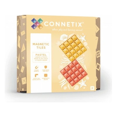 Connetix Tiles - 2 ks základny (lemon a peach)