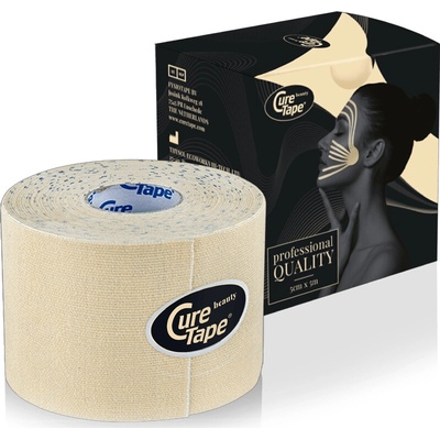 CureTape Páska na kinesiotaping béžová a hnedá 5 cm x 5 m