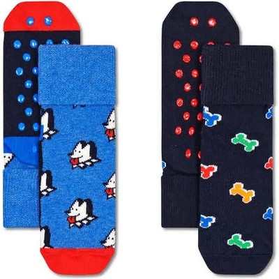 Чорапи Happy socks Dog & Dog Bone Anti Slip socks 2 pairs - Blue (Multicolor)