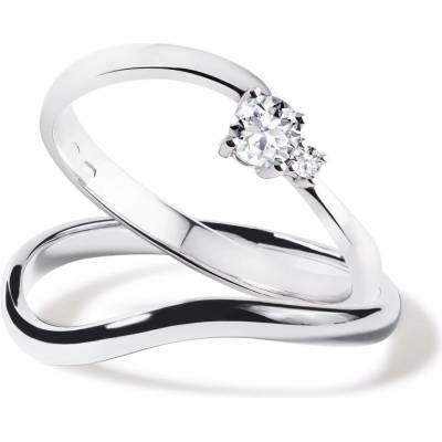 Klenota Moderní zásnubní set s diamanty v bílém zlatě s0769012