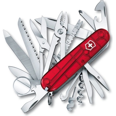 Victorinox Swiss Champ 91 mm, transparentní červený