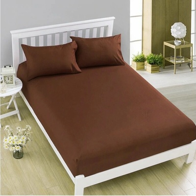 Pragati Fashion Jersey prostěradlo hnědé elastické napínací prostěradlo s gumou 180 × 200