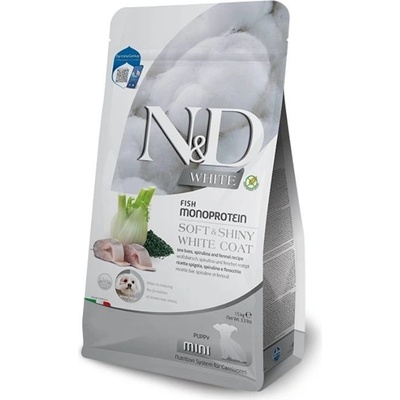 N&D White Puppy Mini Sea Bass Spirulina & Fennel 1,5 kg