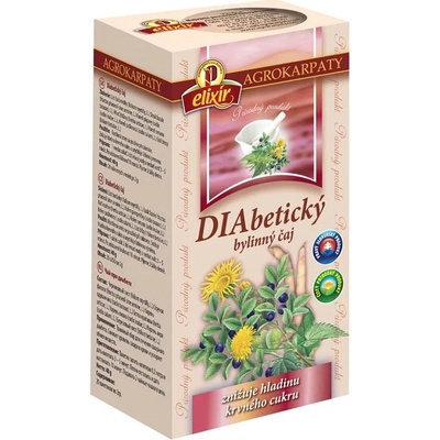 Agrokarpaty diabetické ČAJ čistý přírodní produkt 20 x 2 g