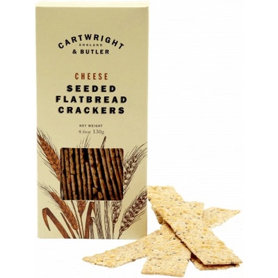 Cartwright & Butler Seeded Flatbread Crackers Cheese Semínkové krekry se sýrem 130 g