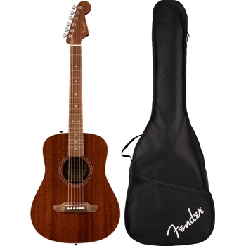 Fender Акустична китара Fender California Standard Redondo Mini with Bag Natural Sapele + калъф