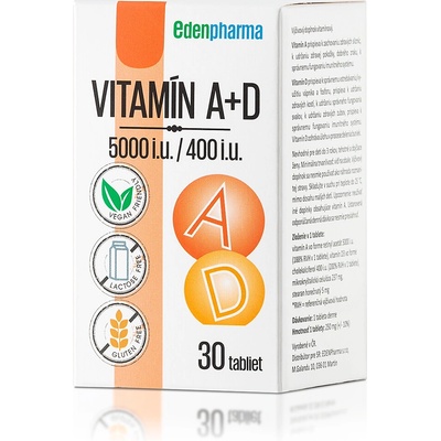 EdenPharma Vitamín A + D 5000 I.U./ 400 I.U. 30 tabliet